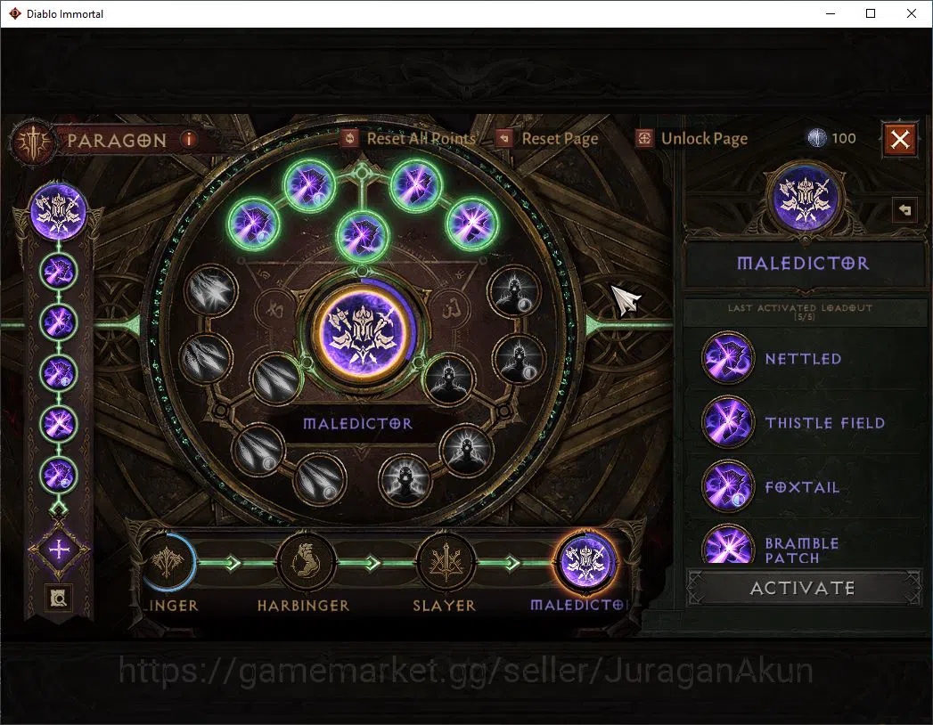 Diablo Immortal Accounts SA - Malah|Lv60(300)Wizard|11K CR|Reso 450|Hell II image 9