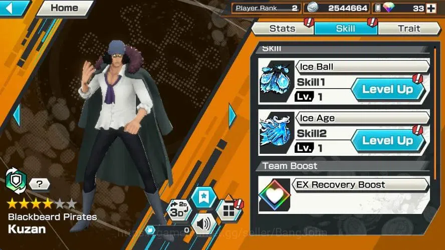 One Piece Bounty Rush Accounts High-End Global |3 EX | PR 2 | Marshall D. Teach, Kuzan, Charlotte Linlin | RD 33 | LogBandai 6