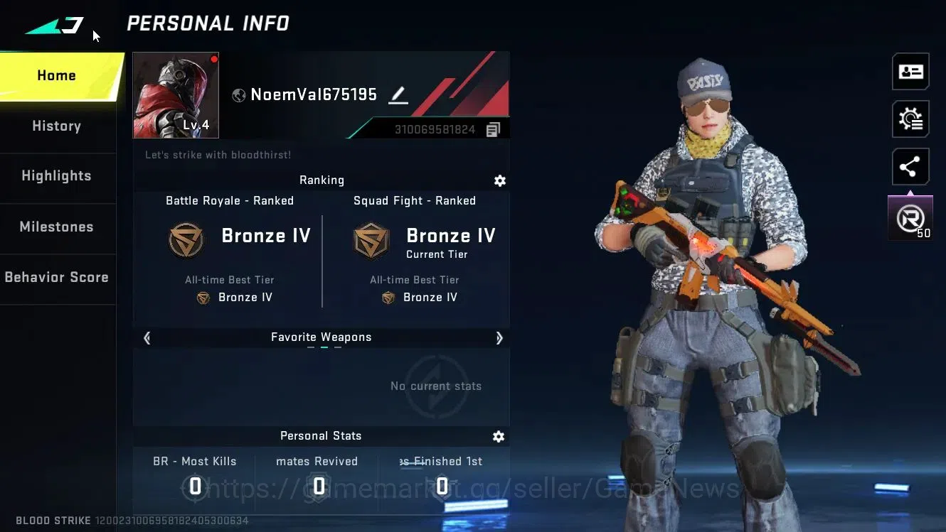 Blood Strike Accounts ASIA|Collab MCX-EVA-00|5 Legendary Guns[M4A1,Vecto image 2