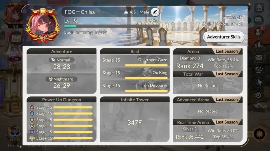 Seven Knights Re:Birth Accounts Global|FullEX7(MeliaTC1,Rosie,Juri,FaiTC2,GelindusTC1)|40 TC6(Dellons,Silvesta,Etc.)|12k 1