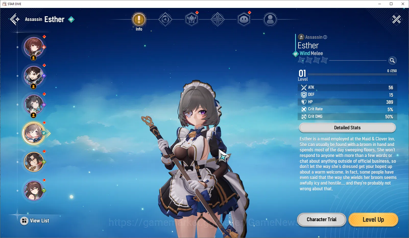 Mongil:Star Dive Accounts Global | Lv 1 |Fresh Starter |Meta 2 SSR (Esther + image 5