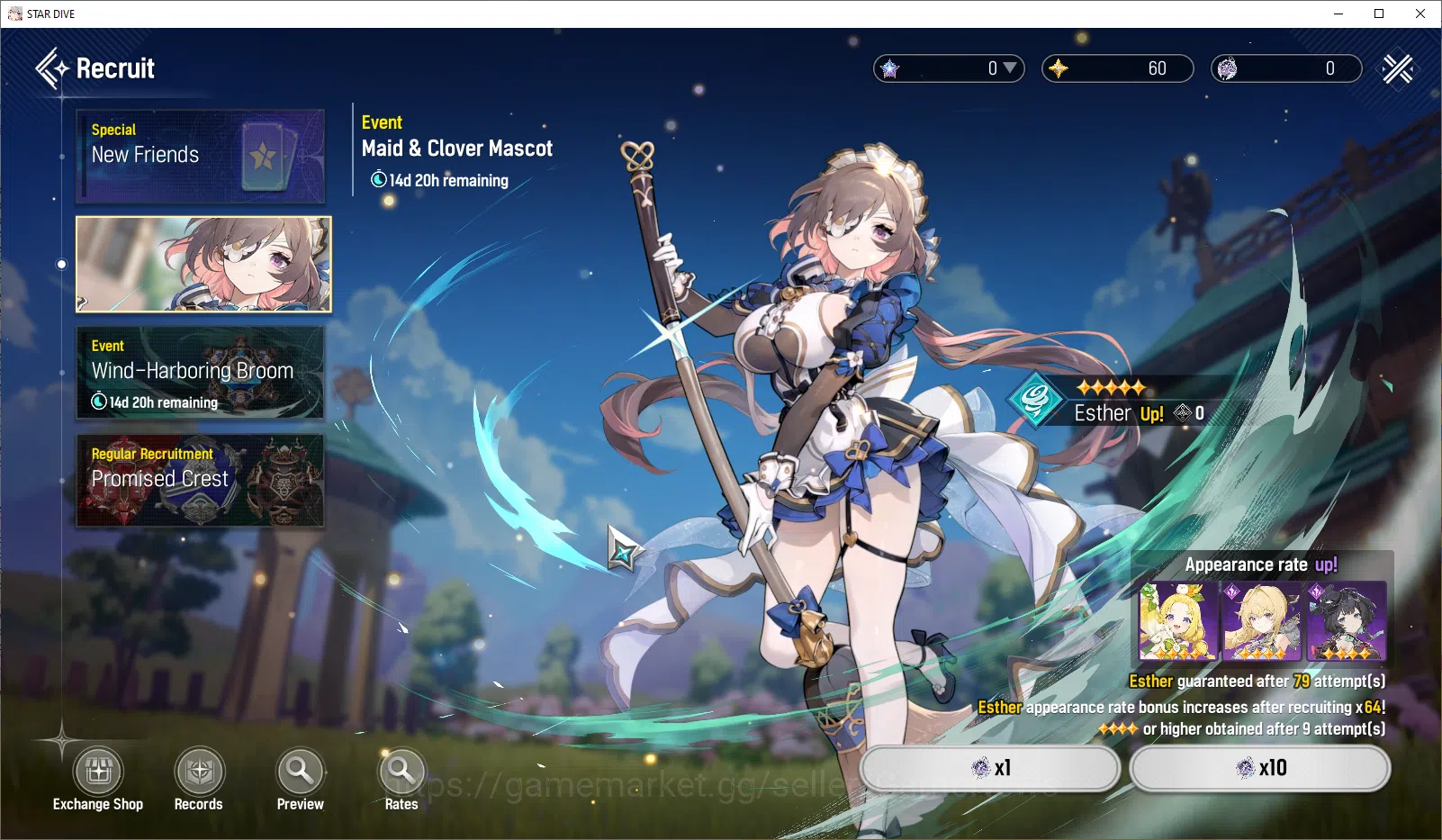 Mongil:Star Dive Accounts Global | Lv 1 |Fresh Starter |Meta 2 SSR (Esther + image 8