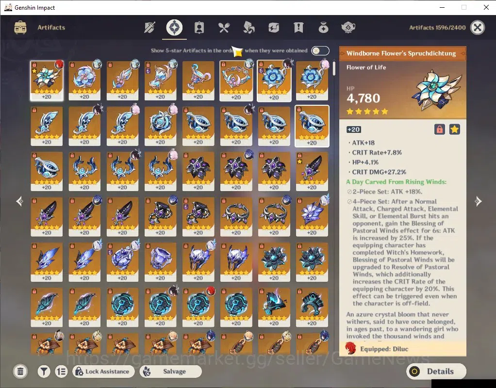 Genshin Impact Accounts ASIA|ENDGAME|AR 60|Rate ON|5 PremTeam[Flins+Neuvil image 17
