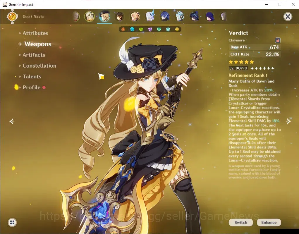 Genshin Impact Accounts ASIA|ENDGAME|AR 60|Rate ON|5 PremTeam[Flins+Neuvil image 9