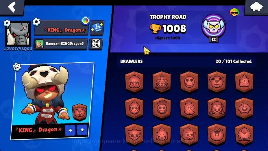 Brawl Stars Accounts 1008 Trophy|6K Bling|20 Brawler 3 Max Lv 1Legend | image 2
