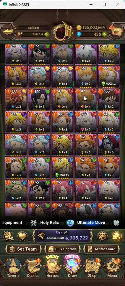 The Seven Deadly Sins: Grand Cross Accounts ASIA | 4,05M CC | 428 Diamond | 2 LR Gowther+Eliza image 3