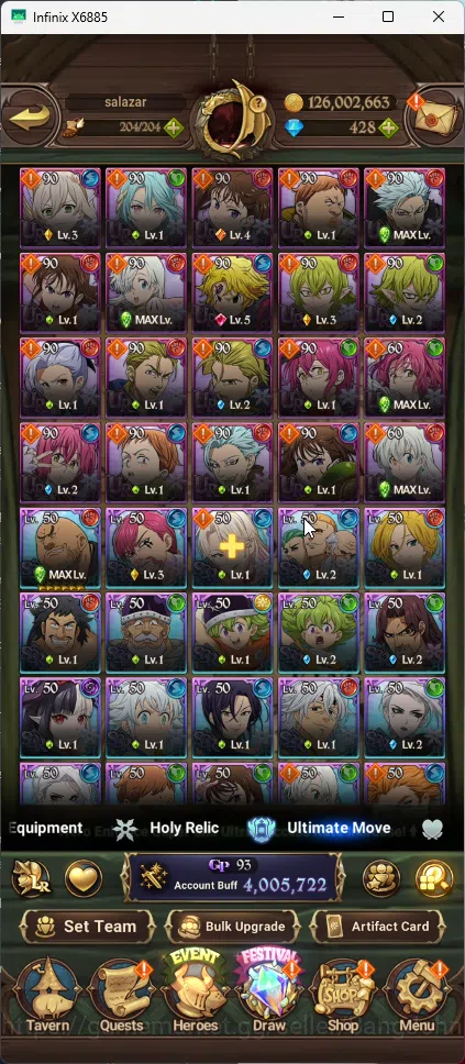 The Seven Deadly Sins: Grand Cross Accounts ASIA | 4,05M CC | 428 Diamond | 2 LR Gowther+Eliza image 5