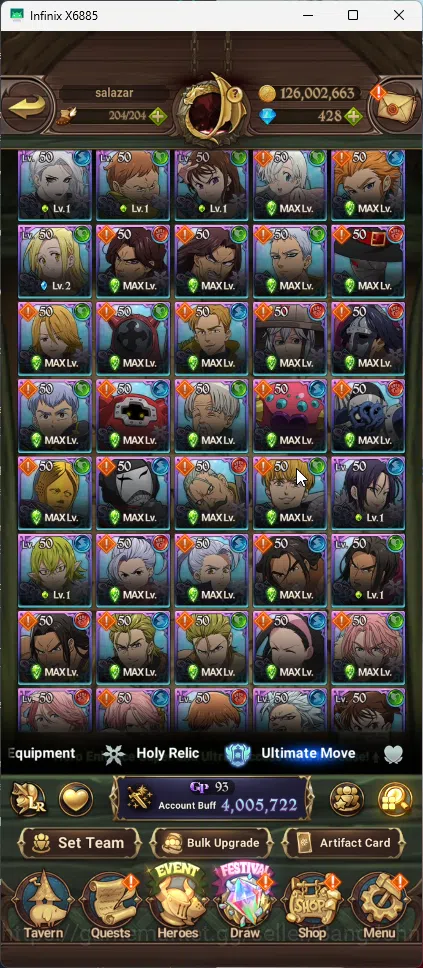 The Seven Deadly Sins: Grand Cross Accounts ASIA | 4,05M CC | 428 Diamond | 2 LR Gowther+Eliza image 6