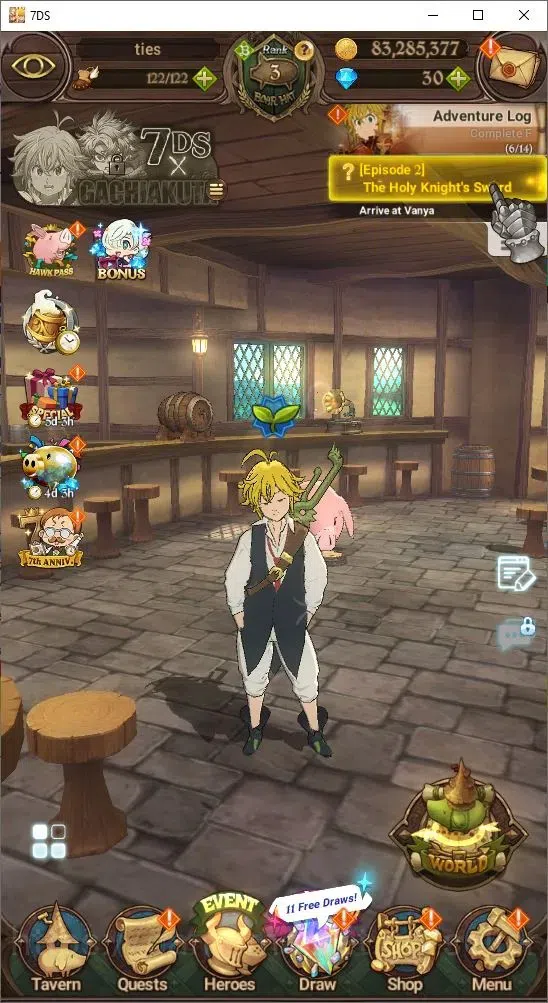 The Seven Deadly Sins: Grand Cross Accounts Endgame Global|172,233 Power | UR: Percival, Meliodas, King, Diane etc | Collab 15