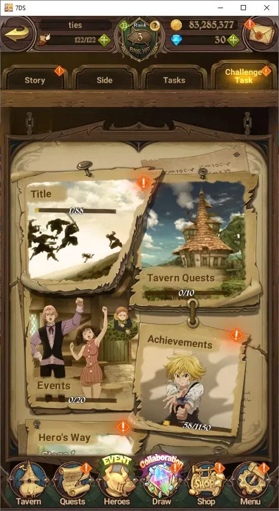 The Seven Deadly Sins: Grand Cross Accounts Endgame Global|172,233 Power | UR: Percival, Meliodas, King, Diane etc | Collab 4