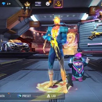 Free Fire Accounts Indonesia | SG GOLDEN GLARE VAULT 13 EMOTE 7 TAS 6 WEAPON 15 | W461