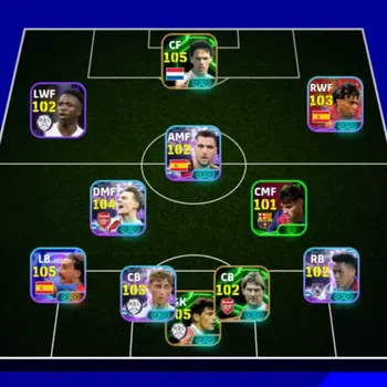 eFootball Accounts High-End eFootball 2026 Dream Team | 3190 Collective Strength | 105 Cucurella + 105 Casillas + 104