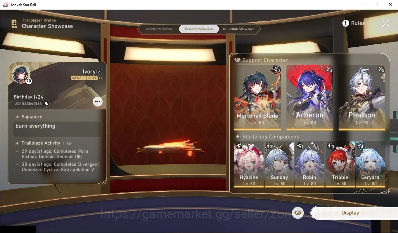 Honkai Star Rail Accounts Others ASIA|TL70|20 limit [DanHeng,Hyacine,YaoGuang,M Blade,Robin 1