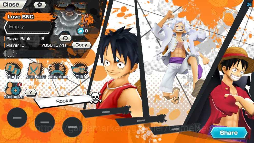 One Piece Bounty Rush Accounts Starter Global|6 EX|T5E ST.Jaygarcia,Gear5 Luffy,RO Roronoa Zoro,KING GOL D.Roger,AMS 2