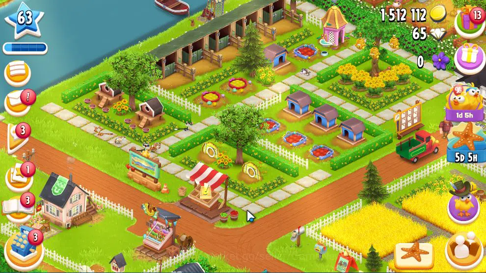 Hay Day Accounts Level 63 | Barn Storage 2450 + Silo Storage 2500 | 1,5M Coins, 65 Dm |CN ON|Log Supercell ID|Take 2