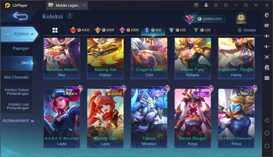 Mobile Legends: Bang Bang Accounts GLOBAL|Hero 132|Skin 393|Lg Johnson,Exo Kagura+Gra image 9
