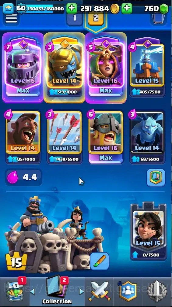 Clash Royale Accounts Lv 60|Trophy 11203|KTL 15|Limited Skin|Card 121|4  image 5