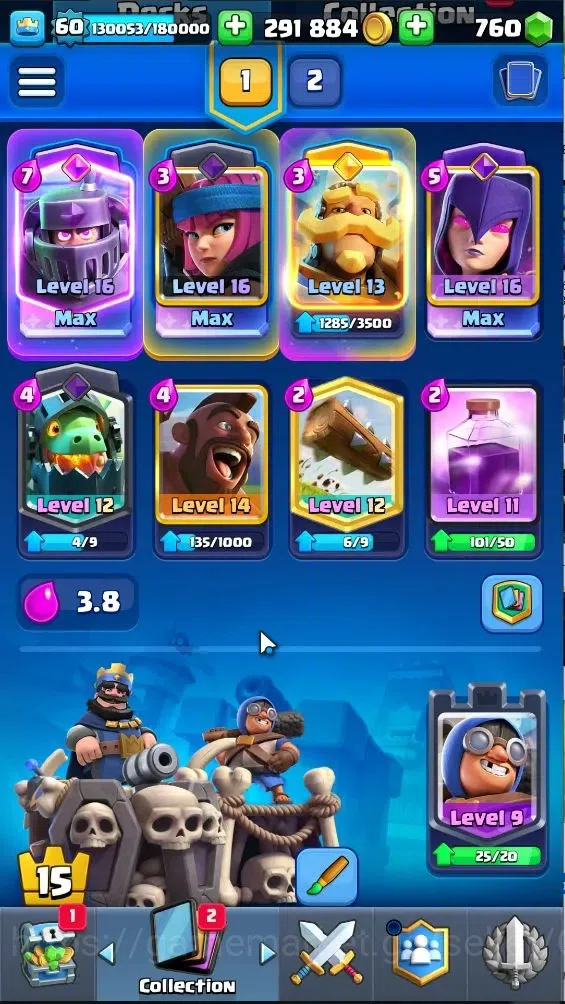 Clash Royale Accounts Lv 60|Trophy 11203|KTL 15|Limited Skin|Card 121|4  image 6