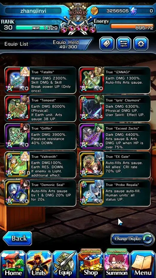 Grand Summoners Accounts End-Game Global|Rank 30|8 Ascend+1TW|Houka Inumuta+TW,S Luvia&Rin,Nonon,Uzu Sanageyamax2,Ira 5