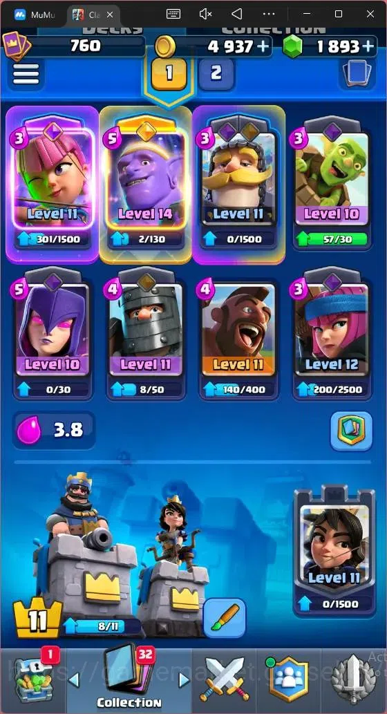 Clash Royale Accounts CL 760|KTL 11|Trophy 5522|Card 97|3 EVO|1 Hero|Are image 15