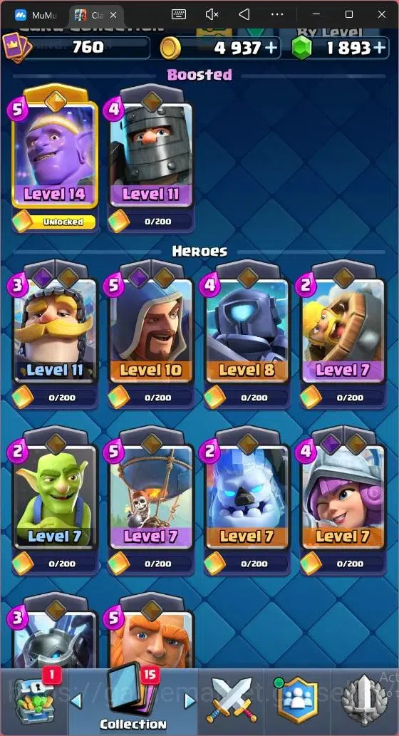 Clash Royale Accounts CL 760|KTL 11|Trophy 5522|Card 97|3 EVO|1 Hero|Are image 5