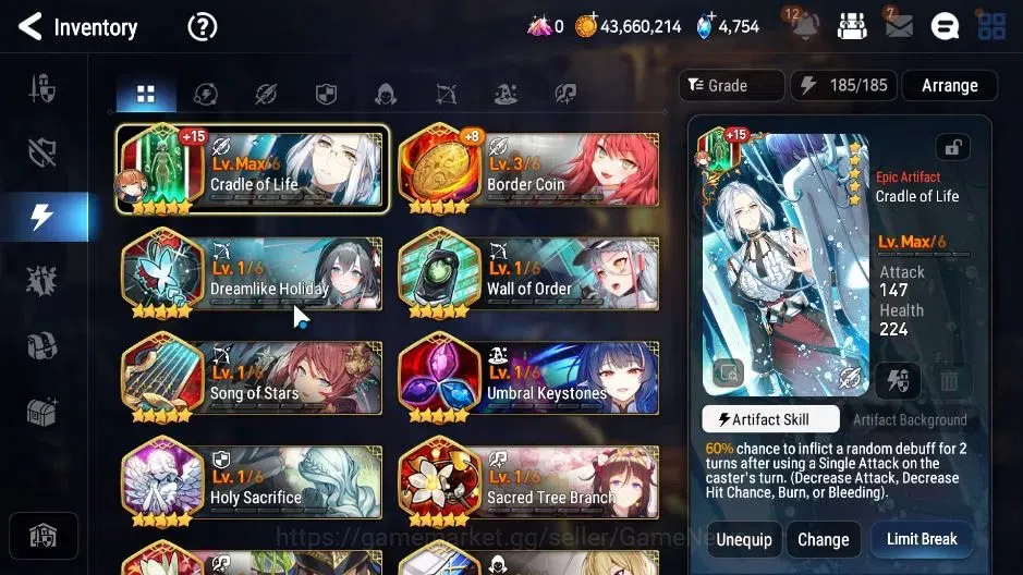 Epic Seven Accounts GLOBAL|UnVerif|4 ML(Salome,AD Shadow,LC Belona)Set image 14