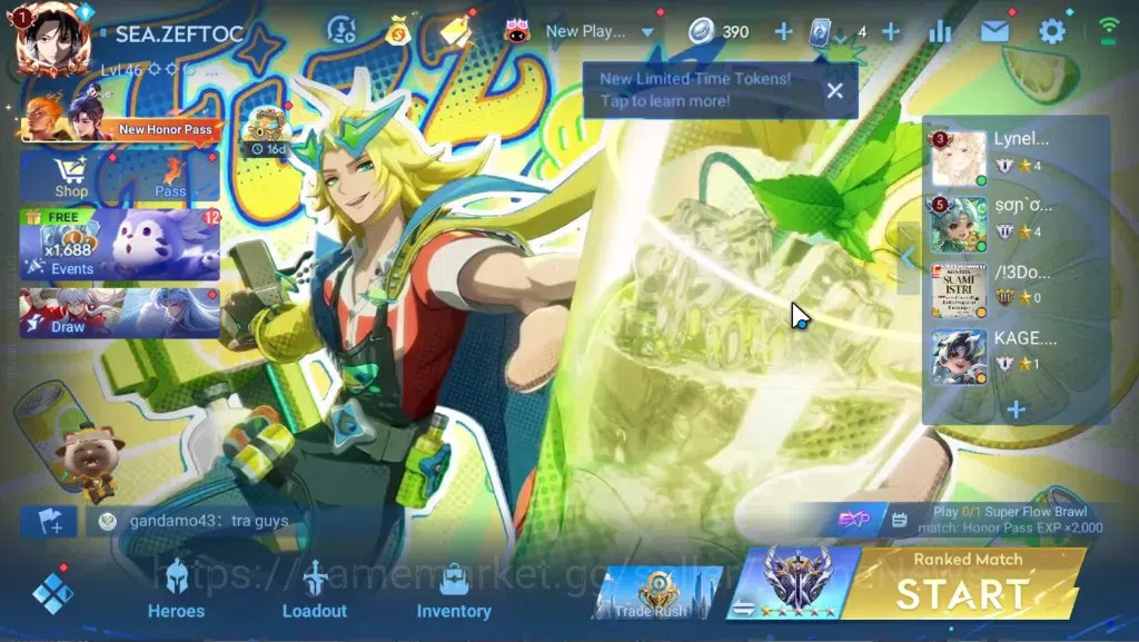 Honor of Kings Accounts Rare Skin Hero 43 Skin 24|Legend (Yao),GM (Gan & Mo),4 Epic Skin,2 Skin Event Exclusive,1 Honor 1