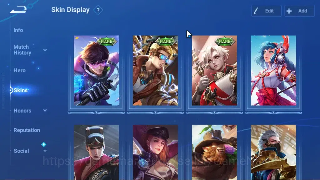 Honor of Kings Accounts Rare Skin Hero 43 Skin 24|Legend (Yao),GM (Gan & Mo),4 Epic Skin,2 Skin Event Exclusive,1 Honor 5