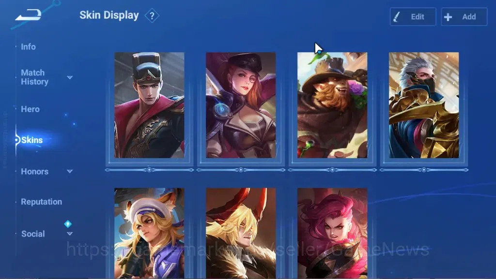 Honor of Kings Accounts Rare Skin Hero 43 Skin 24|Legend (Yao),GM (Gan & Mo),4 Epic Skin,2 Skin Event Exclusive,1 Honor 6