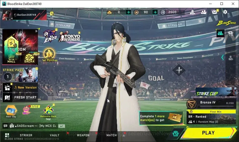 Blood Strike Accounts ASIA|Starter|Collab BLEACH Byakuya|3 Legendary[Ori image 1