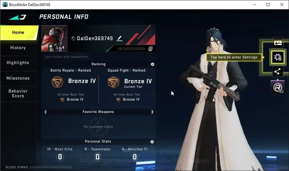 Blood Strike Accounts ASIA|Starter|Collab BLEACH Byakuya|3 Legendary[Ori image 2