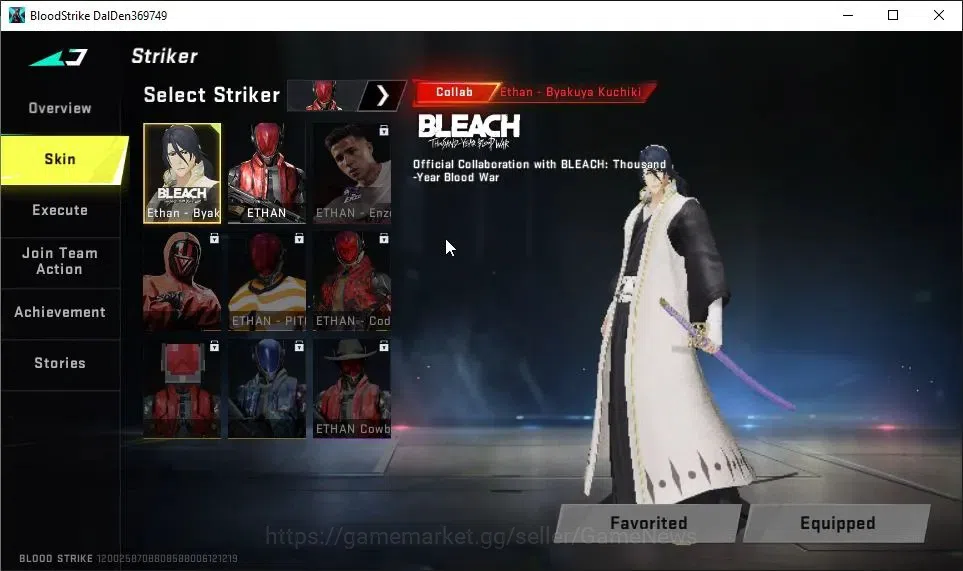 Blood Strike Accounts ASIA|Starter|Collab BLEACH Byakuya|3 Legendary[Ori image 3