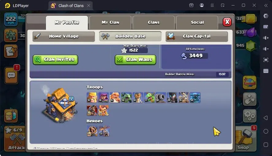 Clash of Clans Accounts Global |TH 17-BH 10|LVL 222|BK 86,AQ90,MP71,GW74,R image 18