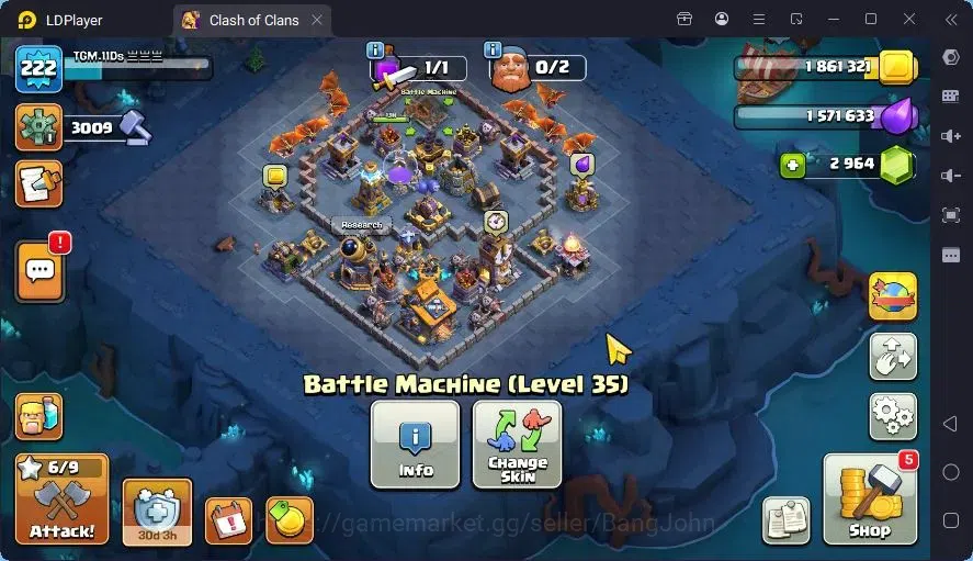 Clash of Clans Accounts Global |TH 17-BH 10|LVL 222|BK 86,AQ90,MP71,GW74,R image 20