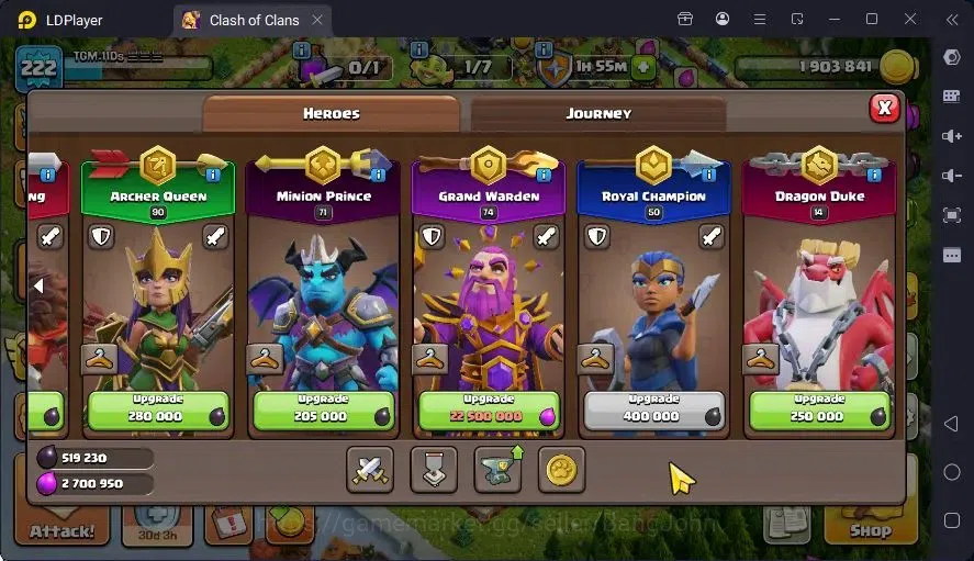 Clash of Clans Accounts Global |TH 17-BH 10|LVL 222|BK 86,AQ90,MP71,GW74,R image 8