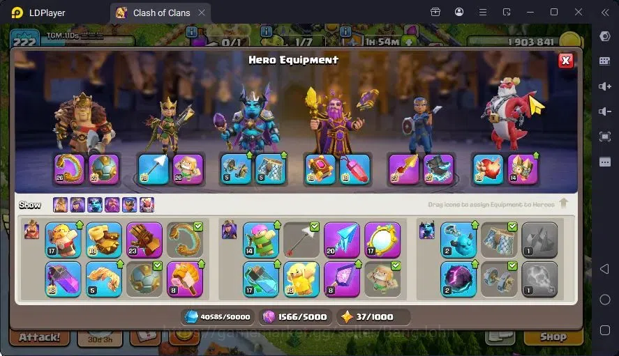 Clash of Clans Accounts Global |TH 17-BH 10|LVL 222|BK 86,AQ90,MP71,GW74,R image 9