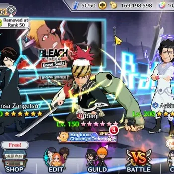 Bleach: Brave Souls Accounts Starter Global | 54K BP+10 Orb | Fresh Story | Askin TYBW25 | Renji TYBW | Tensa Zangetu