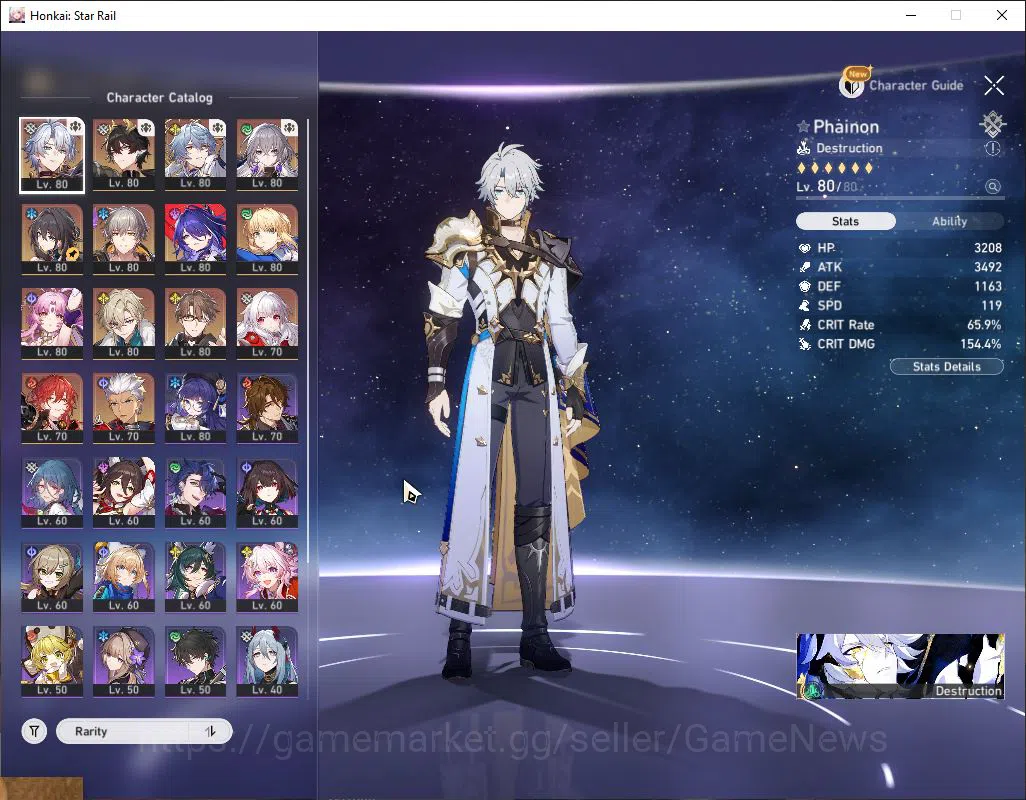 Honkai Star Rail Accounts Mid Game Asia|TL 68|8 Limited|[Phainon,Acheron,Saber,Archer]+Sign Sunday,Aventurine,Etc|MC 2