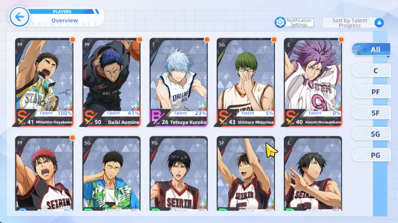 Kuroko's Basketball Street Rivals Accounts SEA | SV07 | LVL 28 | Daiki Aomine, Shintaro Midor image 2