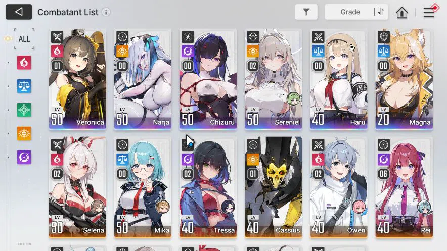 Chaos Zero Nightmare Accounts Global Lv 43|6 SSR[SerenielM2+Sign,Narja,Haru,Chiz image 3