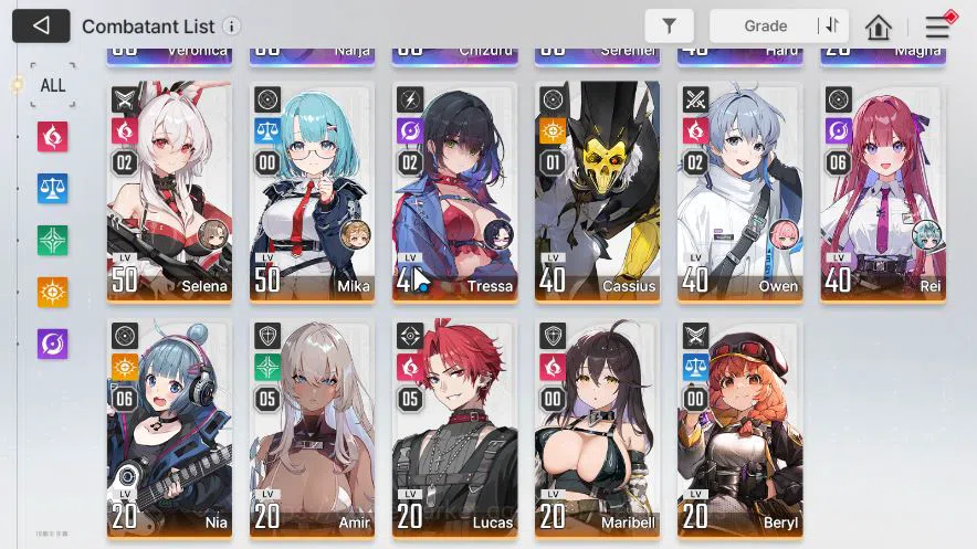 Chaos Zero Nightmare Accounts Global Lv 43|6 SSR[SerenielM2+Sign,Narja,Haru,Chiz image 4
