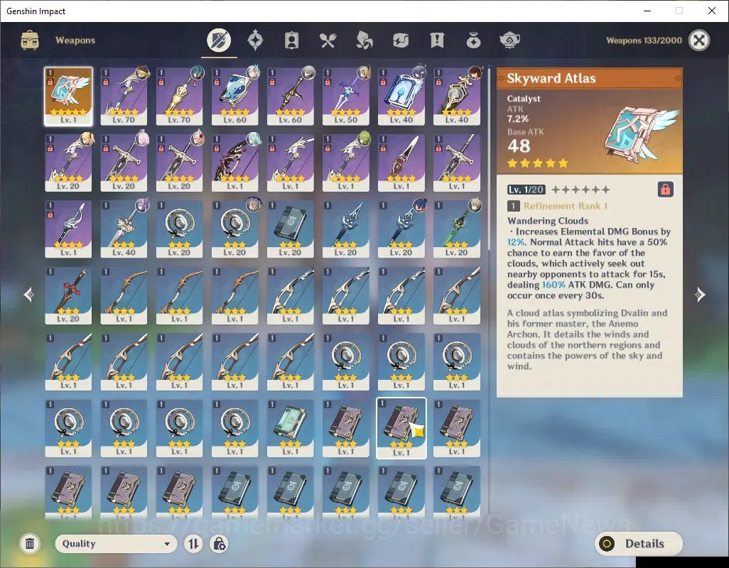 Genshin Impact Accounts ASIA|AR 43|2 Limited + 1(*5Weapon)|Lauma,Neuvillet image 3