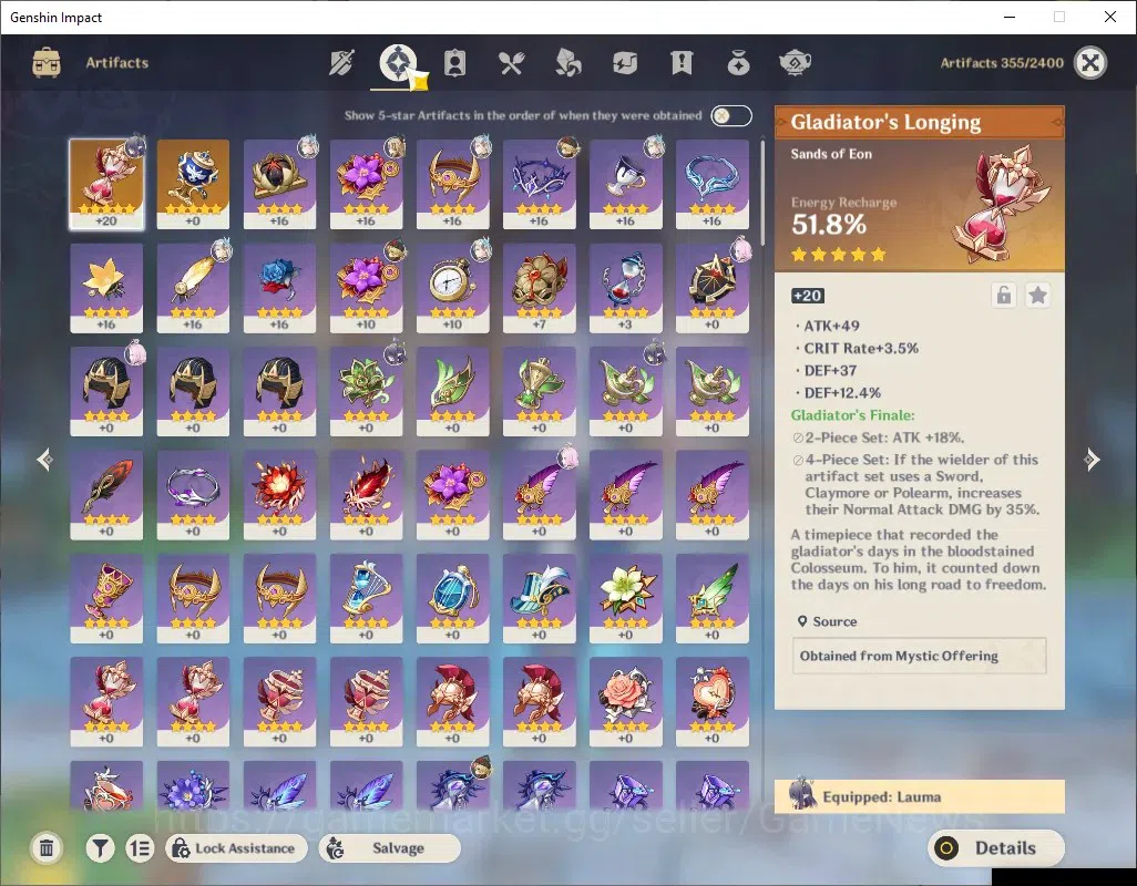 Genshin Impact Accounts ASIA|AR 43|2 Limited + 1(*5Weapon)|Lauma,Neuvillet image 4