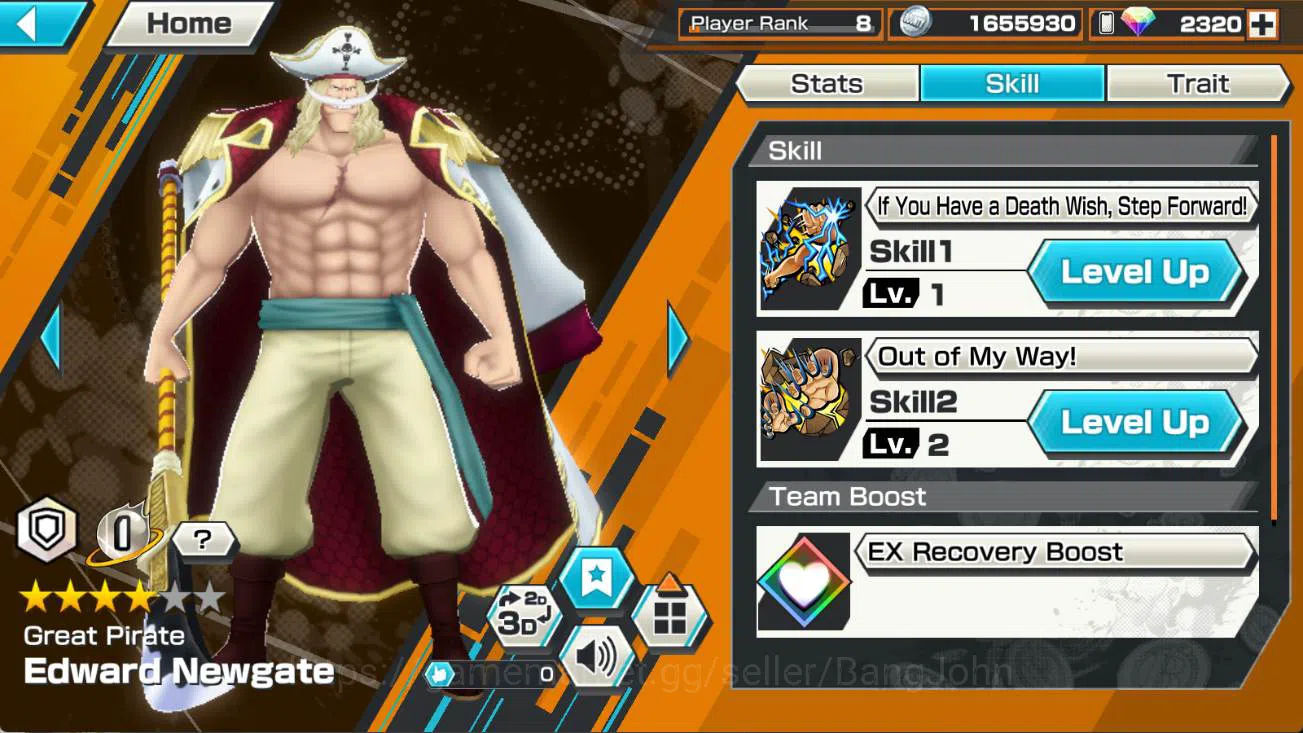 One Piece Bounty Rush Accounts Others GLOBAL | ex 4, Legendary hero Garp, GP Newgate, FR shanks, DD Shanks, check SS OPBR164B 6