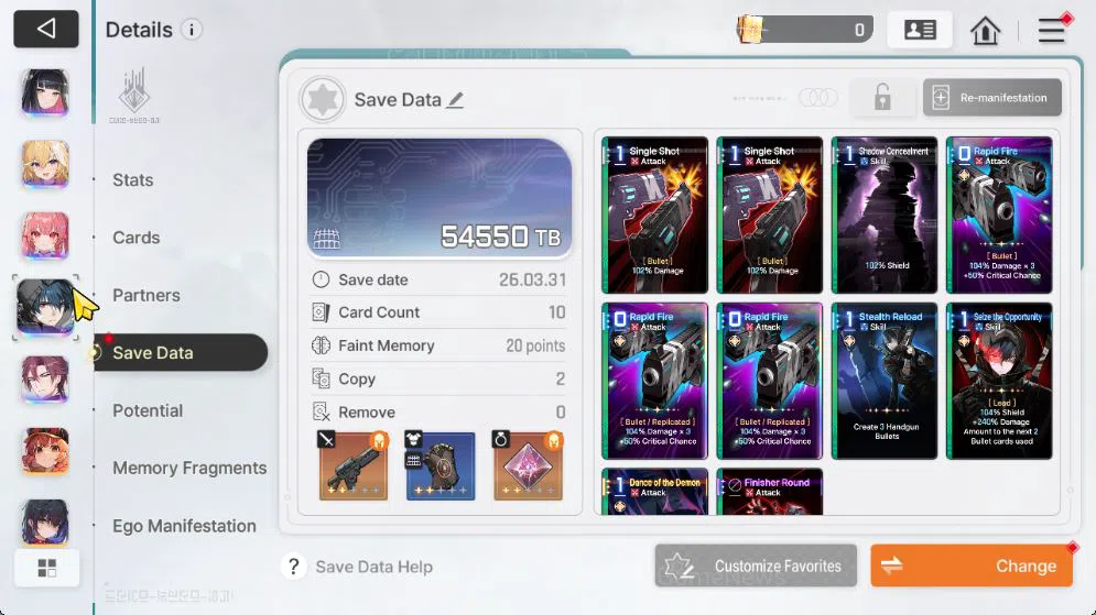 Chaos Zero Nightmare Accounts GLOBAL Lv 45|5 SSR(RitaM1,LukeM1,Magna,Mei Lin,Kayron)+9 SR(BerylM6,MikaM1,NiaM3,etc)|16 SR 10