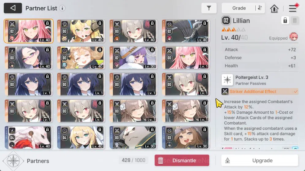 Chaos Zero Nightmare Accounts GLOBAL Lv 45|5 SSR(RitaM1,LukeM1,Magna,Mei Lin,Kayron)+9 SR(BerylM6,MikaM1,NiaM3,etc)|16 SR 11