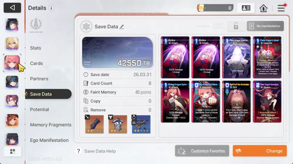 Chaos Zero Nightmare Accounts GLOBAL Lv 45|5 SSR(RitaM1,LukeM1,Magna,Mei Lin,Kayron)+9 SR(BerylM6,MikaM1,NiaM3,etc)|16 SR 9