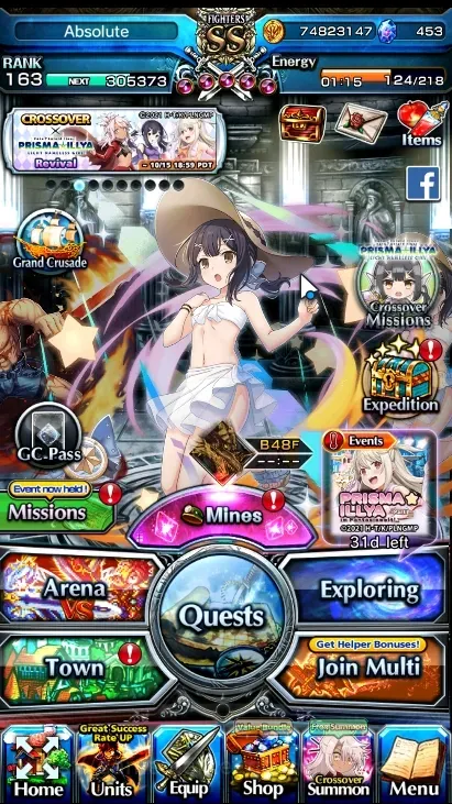 Grand Summoners Accounts End-Game Global|Rank 163|1 Sp.Art|48 Ascend 28 TW|(S Miyu,E Shirou,DL Rimuru,Chloe,LM Isliid,Ilya 1