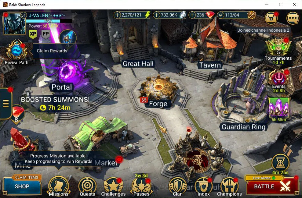 Raid: Shadow Legends Mid-Game Lv51 683K Power|1 Mythic(Nais the Shadowthief)+22  image 1