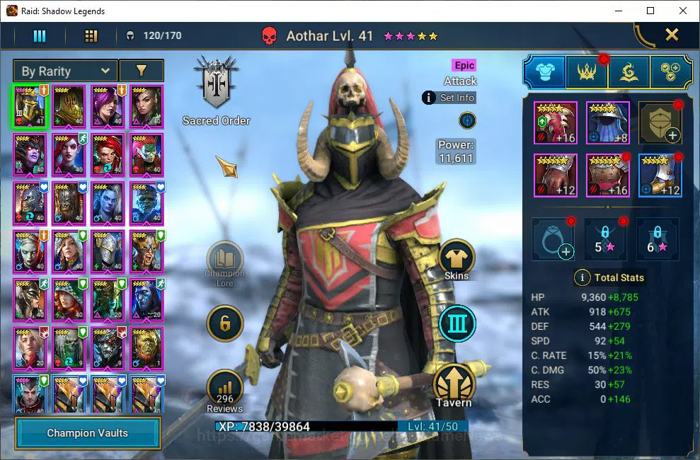 Raid: Shadow Legends Accounts Mid-Game Lv51 683K Power|1 Mythic(Nais the Shadowthief)+22 4